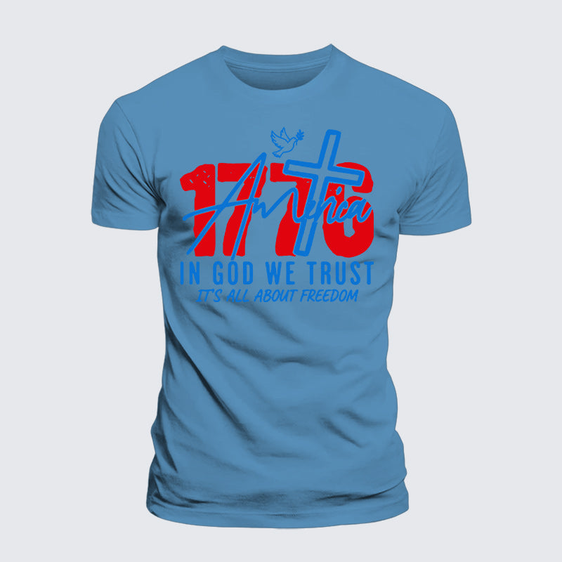 Luxe Mercerized Cotton Tee - 1776 In God We Trust