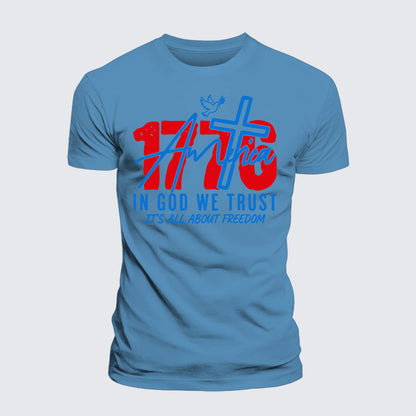 Luxe Mercerized Cotton Tee - 1776 In God We Trust