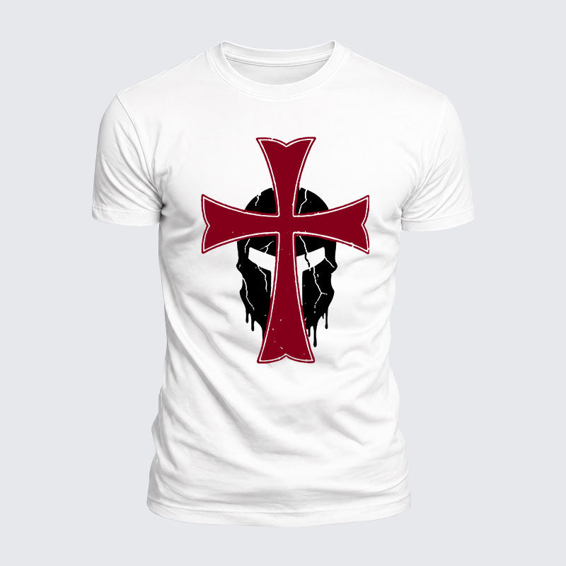 Luxe Mercerized Cotton Tee - Knights Templar Crusader Cross