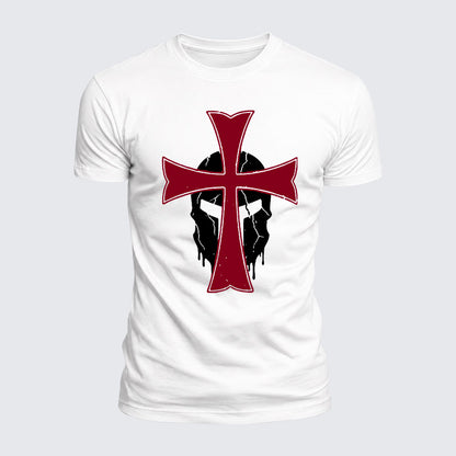Luxe Mercerized Cotton Tee - Knights Templar Crusader Cross