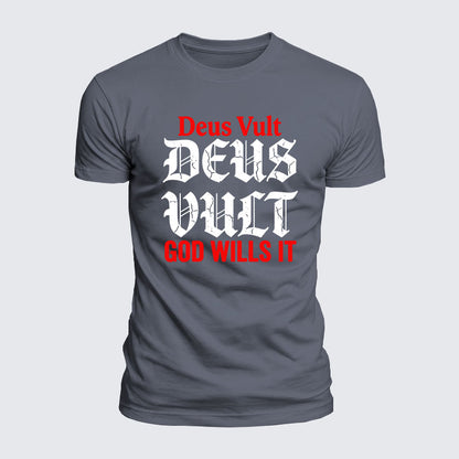 Luxe Mercerized Cotton Tee - Deus Vult: God Wills It