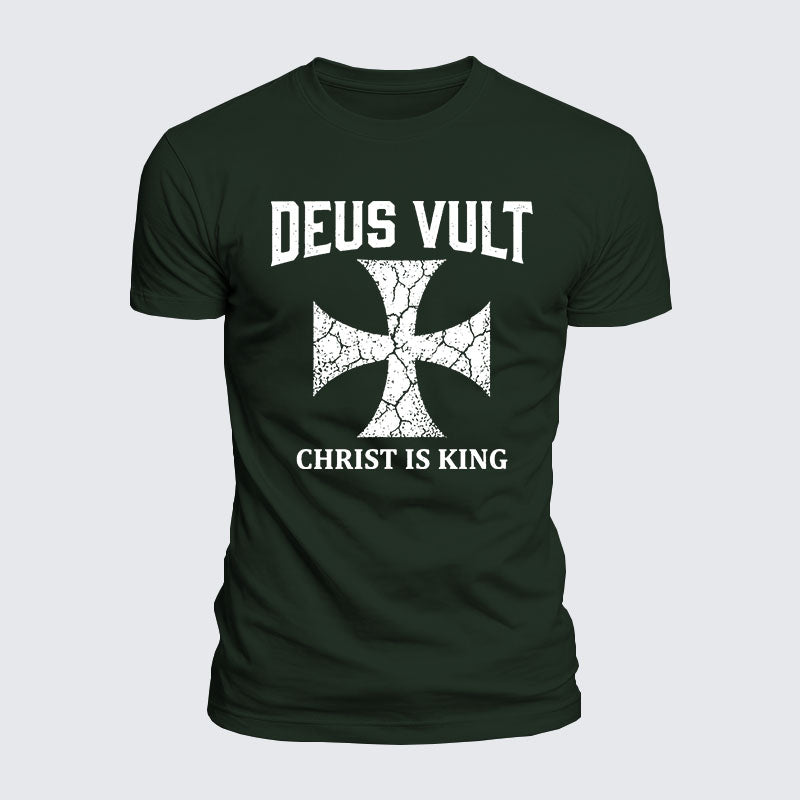 Luxe Mercerized Cotton Tee - Deus Vult Christ Is King
