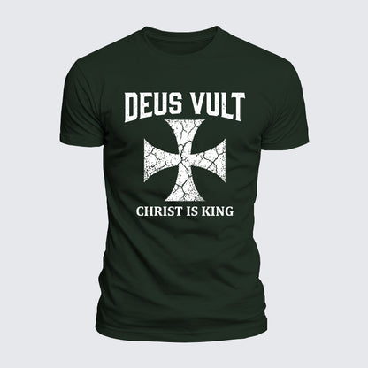 Luxe Mercerized Cotton Tee - Deus Vult Christ Is King