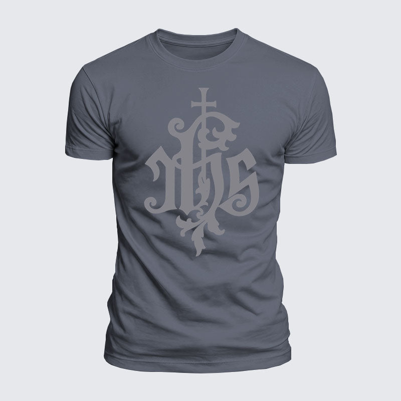 Luxe Mercerized Cotton Tee - Medieval IHS