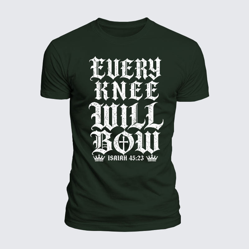 Luxe Mercerized Cotton Tee -  Every Knee Will Bow
