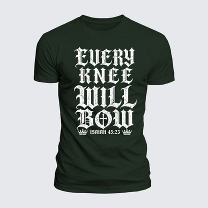 Luxe Mercerized Cotton Tee -  Every Knee Will Bow