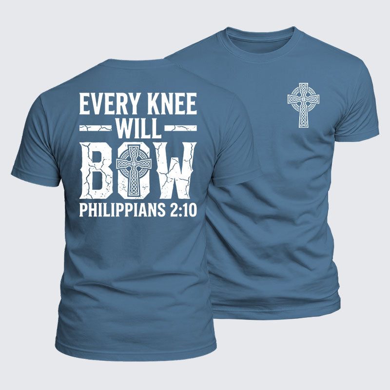 Luxe Mercerized Cotton Tee -  Every Knee Will Bow