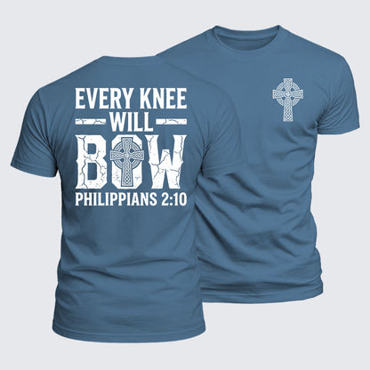 Luxe Mercerized Cotton Tee -  Every Knee Will Bow