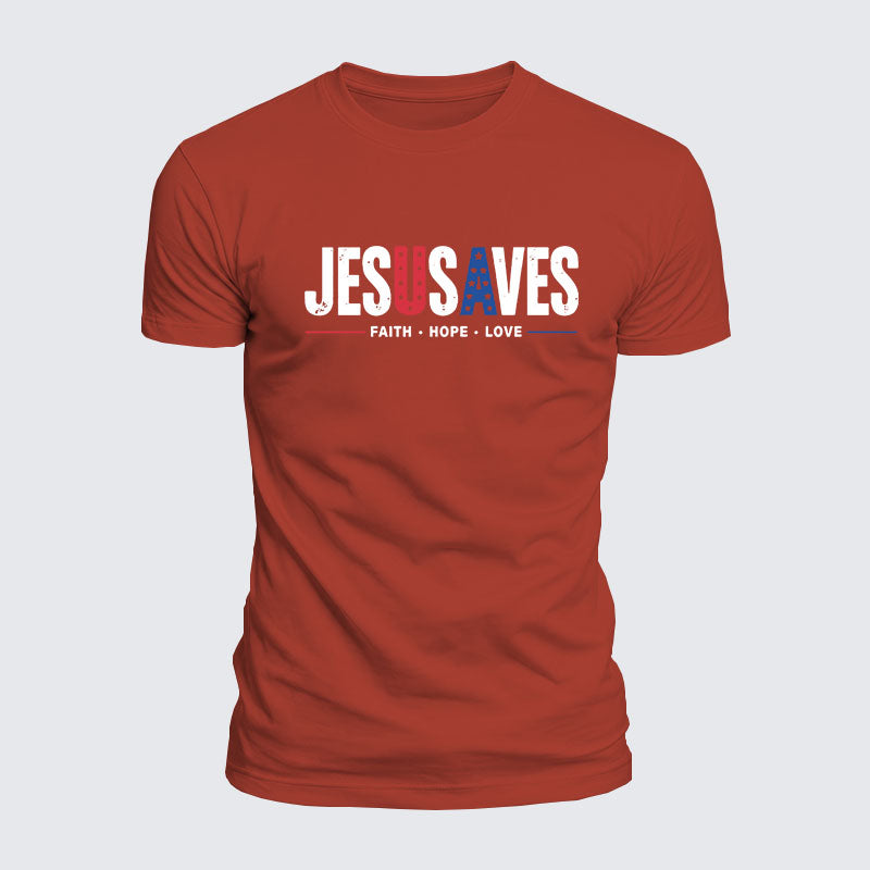 Luxe Mercerized Cotton Tee - Jesus Saves