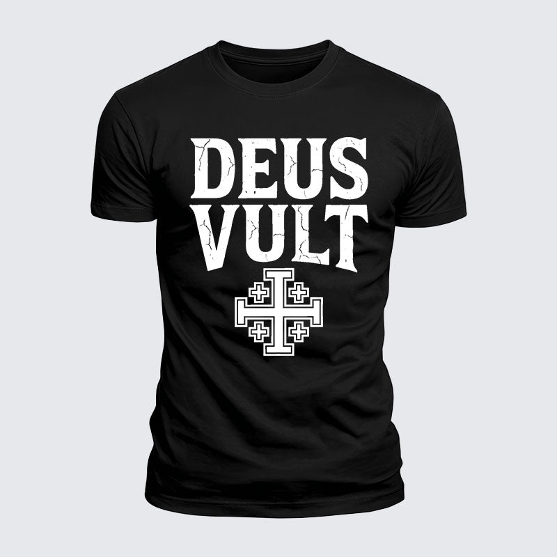 Luxe Mercerized Cotton Tee - Deus Vult