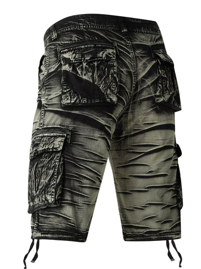 Manlyflex Camo Pattern Cotton Cargo Shorts