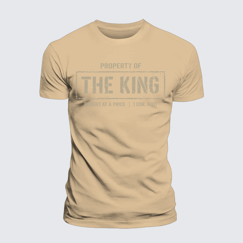 Luxe Mercerized Cotton Tee - Property of The king 1 Cor. 6:20