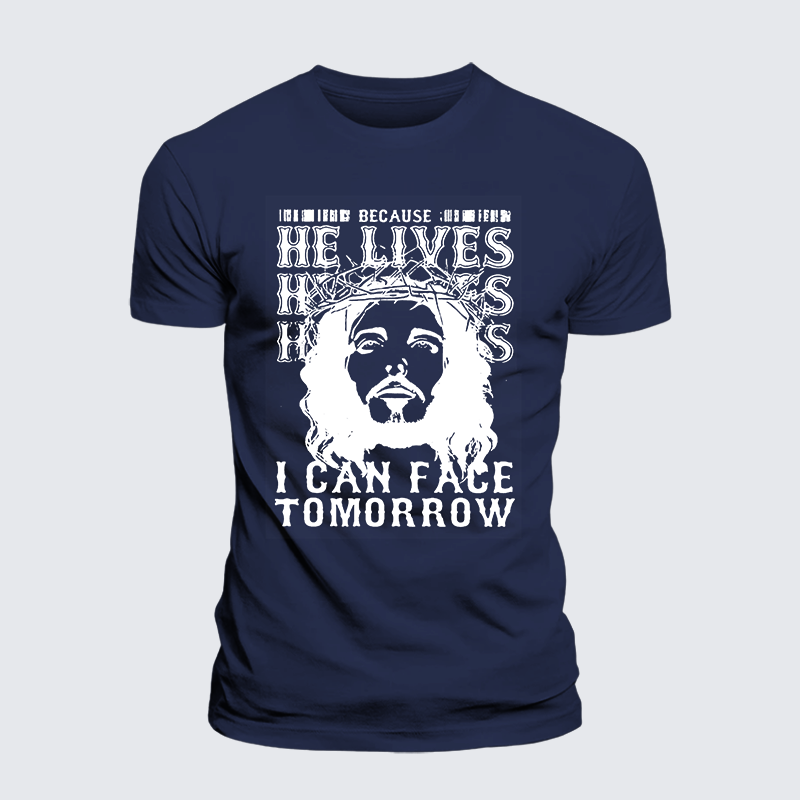 Luxe Mercerized Cotton Tee - Because He Lives