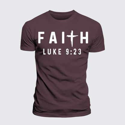 Luxe Mercerized Cotton Tee - Luke 9:23