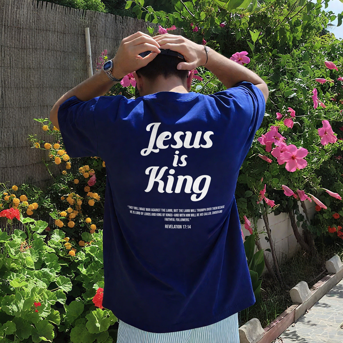 Jesus Is King Printed Men's T-shirt