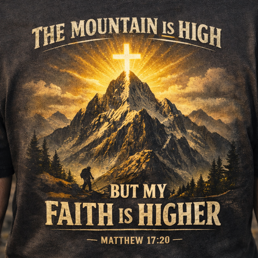 The Mountain Is High But My Faith Is Higher T-Shirt
