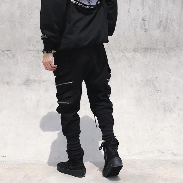 Techwear Goth Punk Multi-pocket Large Mouth Zipper Cargo Pants
