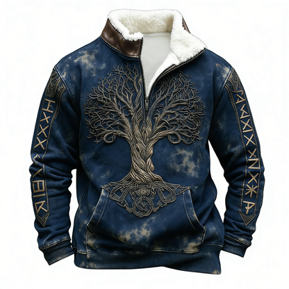 Nordic Winter Viking Sherpa Half Zip Shirt
