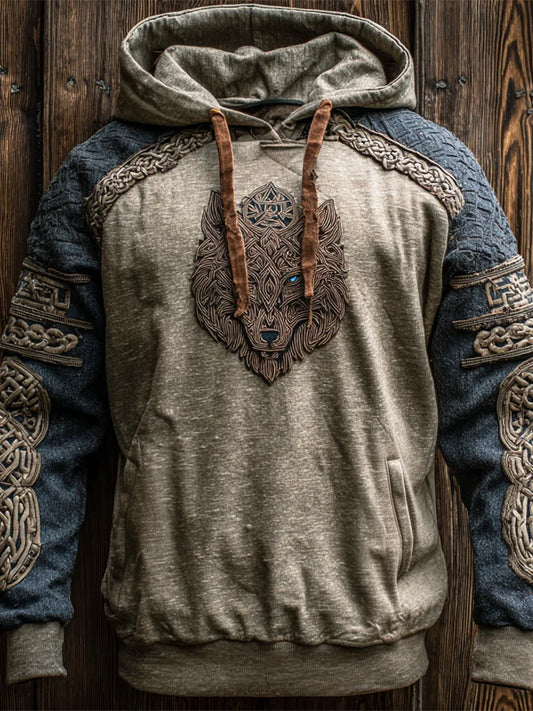 Viking Fenrir The Giant Wolf Men's Hooded Sweatshirt