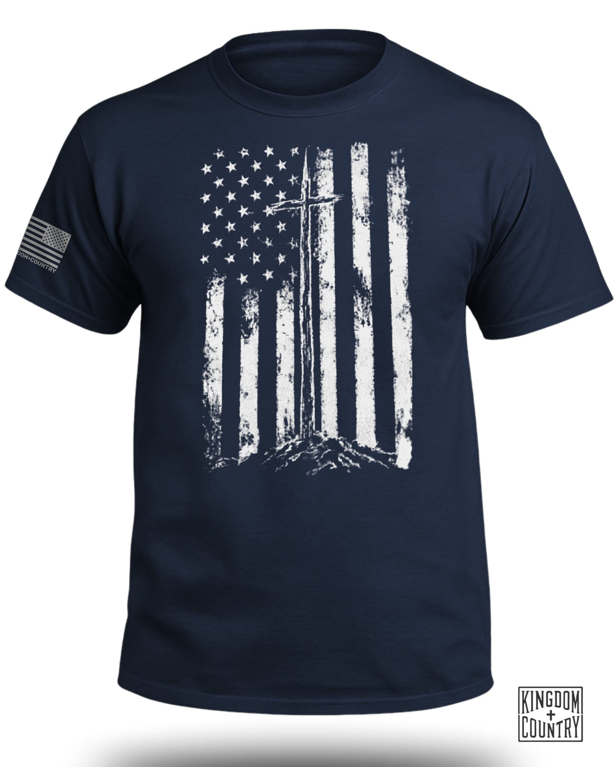 Distressed Patriotic Cross T-Shirt