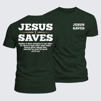 Luxe Mercerized Cotton Tee - Jesus Saves