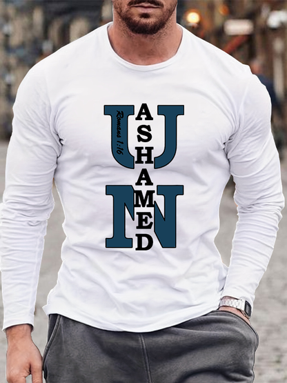 Romans Unashamed Christian Cotton Long Sleeve T-Shirt