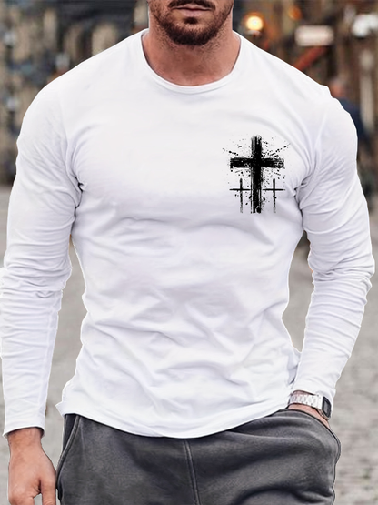 Cross Cotton Long Sleeve T-Shirt