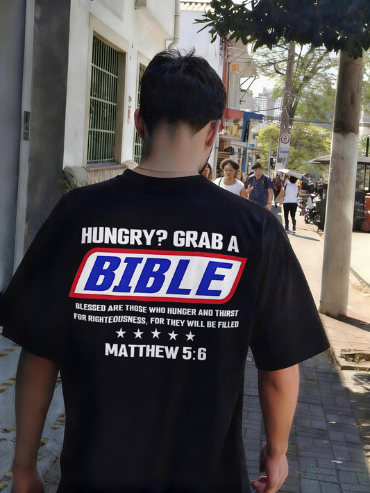 Grab A Bible Printed Men's T-shirt