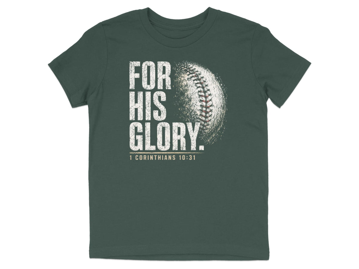 For His Glory Baseball Youth T-Shirt