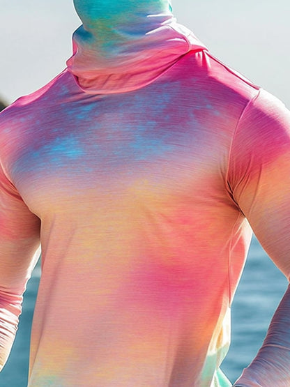 Men's Outdoor Sun Protection Breathable Cool Hooded Sun Protection Long Sleeve Top