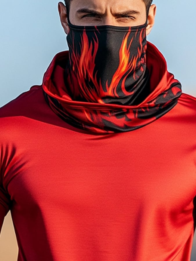 Men's Outdoor Sun Protection Breathable Cool Hooded Sun Protection Long Sleeve Top