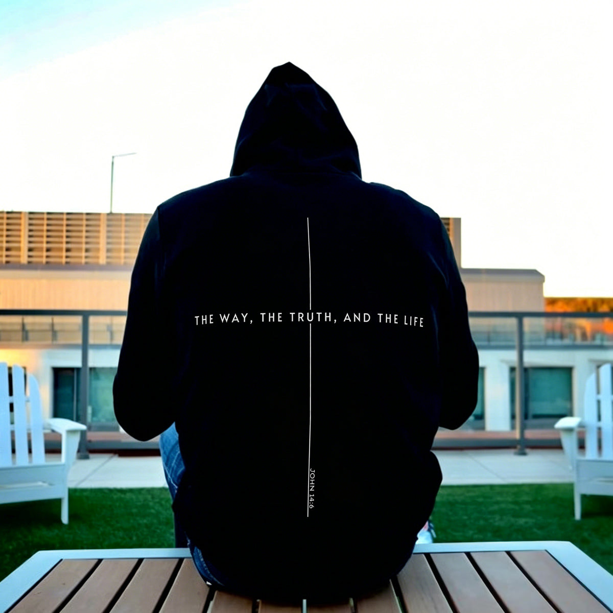 The Way, The Truth, And The Life Printed Men's Hoodie