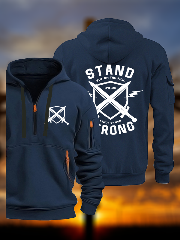 Stand Strong Jesus God Christian Zipper Hoodies