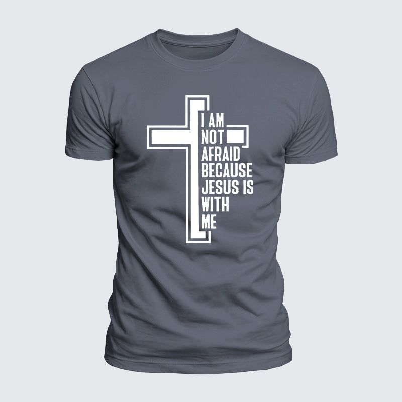Luxe Mercerized Cotton Tee - I Am Not Afraid Because Jesus Is With Me