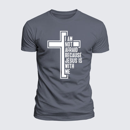 Luxe Mercerized Cotton Tee - I Am Not Afraid Because Jesus Is With Me