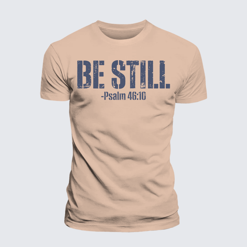 Luxe Mercerized Cotton Tee - Be Still Psalm 46:10