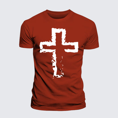 Luxe Mercerized Cotton Tee - Cross Religious