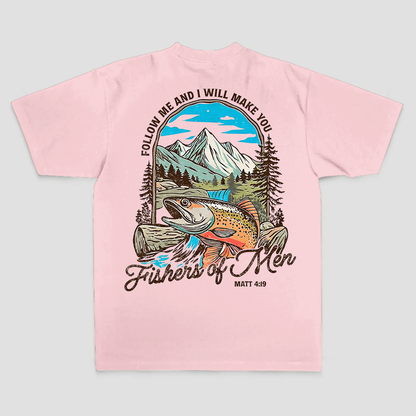 Follow Me And I Will Make You Fishers Of Men Matt 4:19 Printed Men's T-shirt