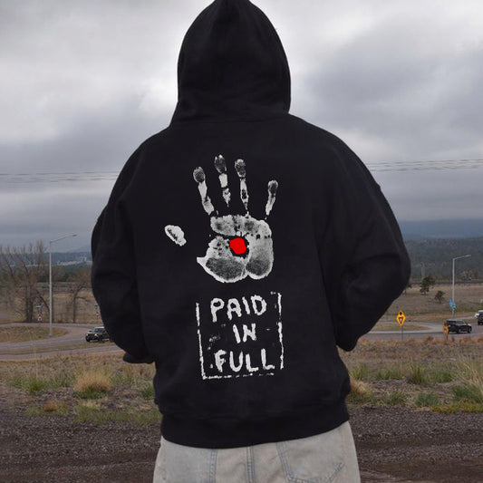 Paid In Full Printed Men's Hoodie