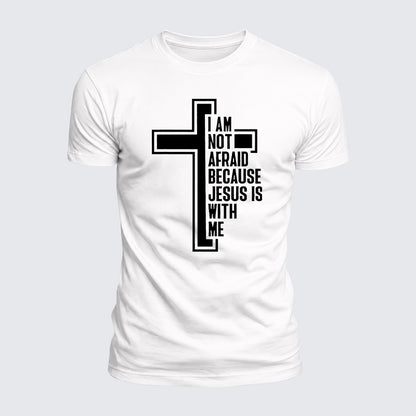 Luxe Mercerized Cotton Tee - I Am Not Afraid Because Jesus Is With Me