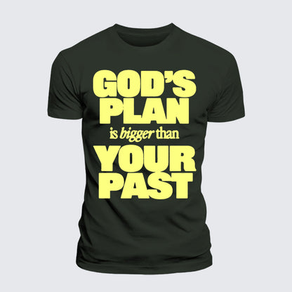Luxe Mercerized Cotton Tee - God'a Plan Is Bigger Than Your Past