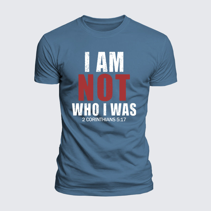 Luxe Mercerized Cotton Tee - I Am Not Who I Was