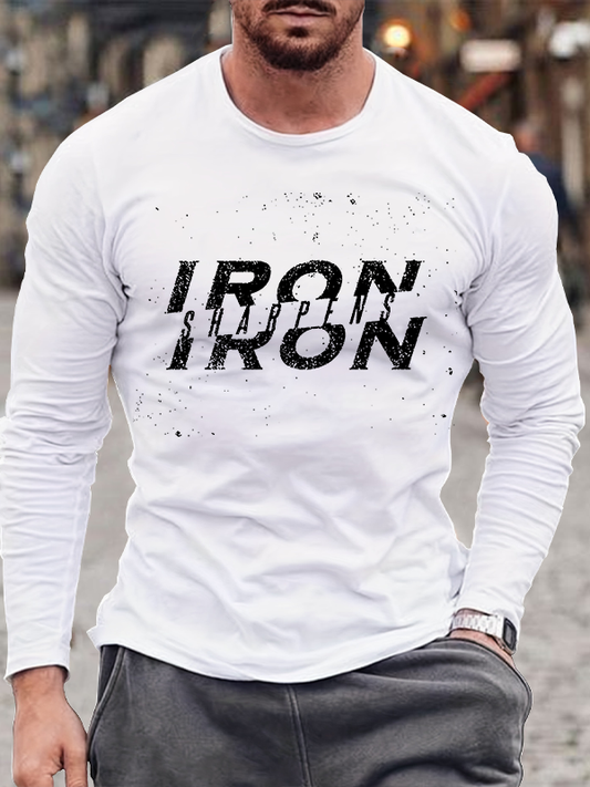Iron Sharpens Iron Christian Cotton Long Sleeve T-Shirt