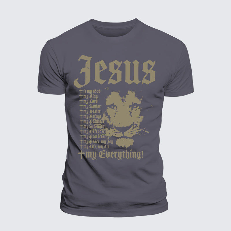 Luxe Mercerized Cotton Tee - Jesus Is My God King Lord