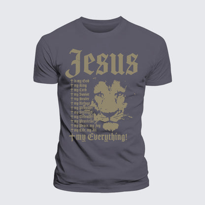 Luxe Mercerized Cotton Tee - Jesus Is My God King Lord