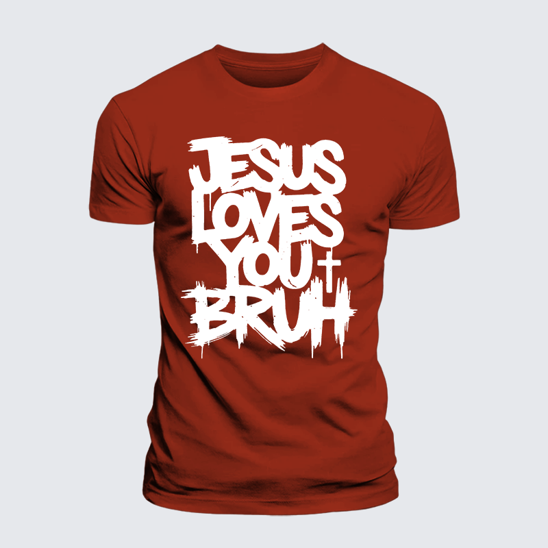 Luxe Mercerized Cotton Tee - Jesus Loves You Bruh