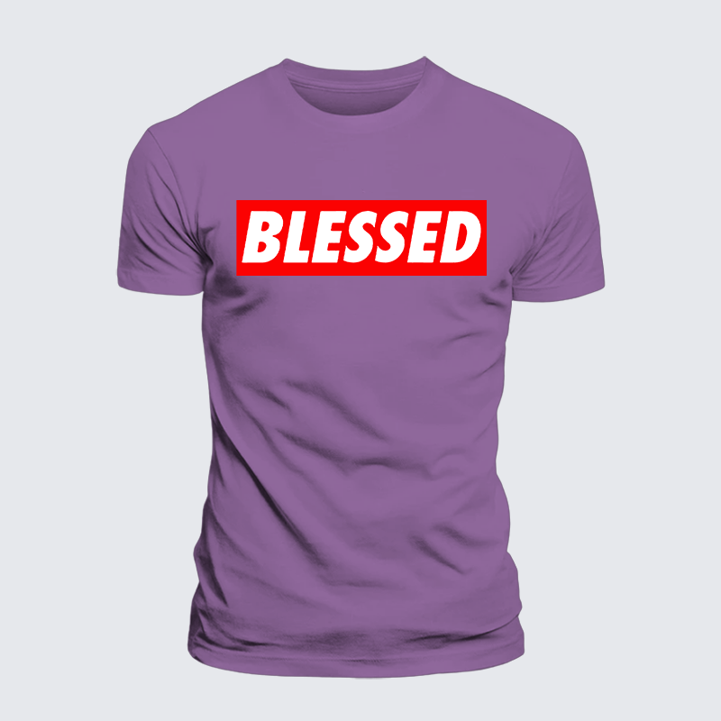 Luxe Mercerized Cotton Tee - Blessed