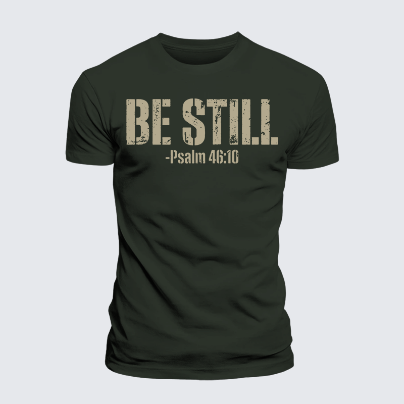 Luxe Mercerized Cotton Tee - Be Still Psalm 46:10