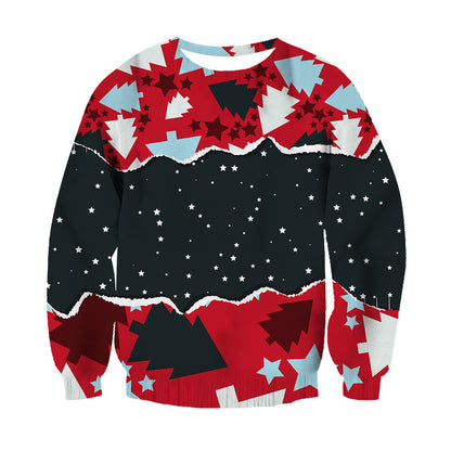Unisex 3D Printed Elk Christmas Sweatshirt