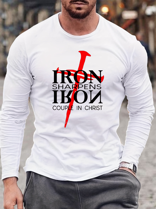 Iron Sharpens Iron Cross Long Sleeve T-Shirt